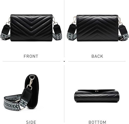 Miniatura 9 de Dasein Bolsos cruzados acolchados pequeños para mujer elegante bolso de noche de diseñador bolsos de mano y bolsos con cadena para el hombro