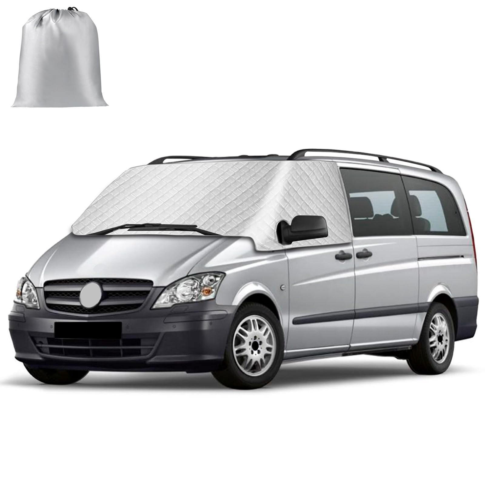 Copertura per Parabrezza Compatibile con Mercedes Vito W639 2003-2014 | Copri Parabrezza Telo Esterno Parabrezza Parasole Contro Neve Ghiaccio Gelo Sole