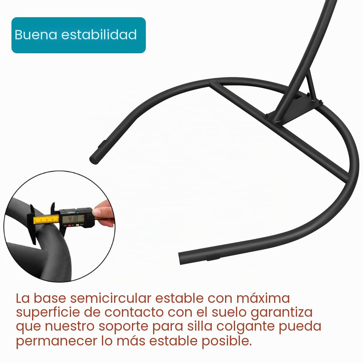 Soporte Silla Colgante, Soporte para Sillón Colgante Columpio, Carga Máxima 150 kg, Adecuado para Interiores y Exteriores