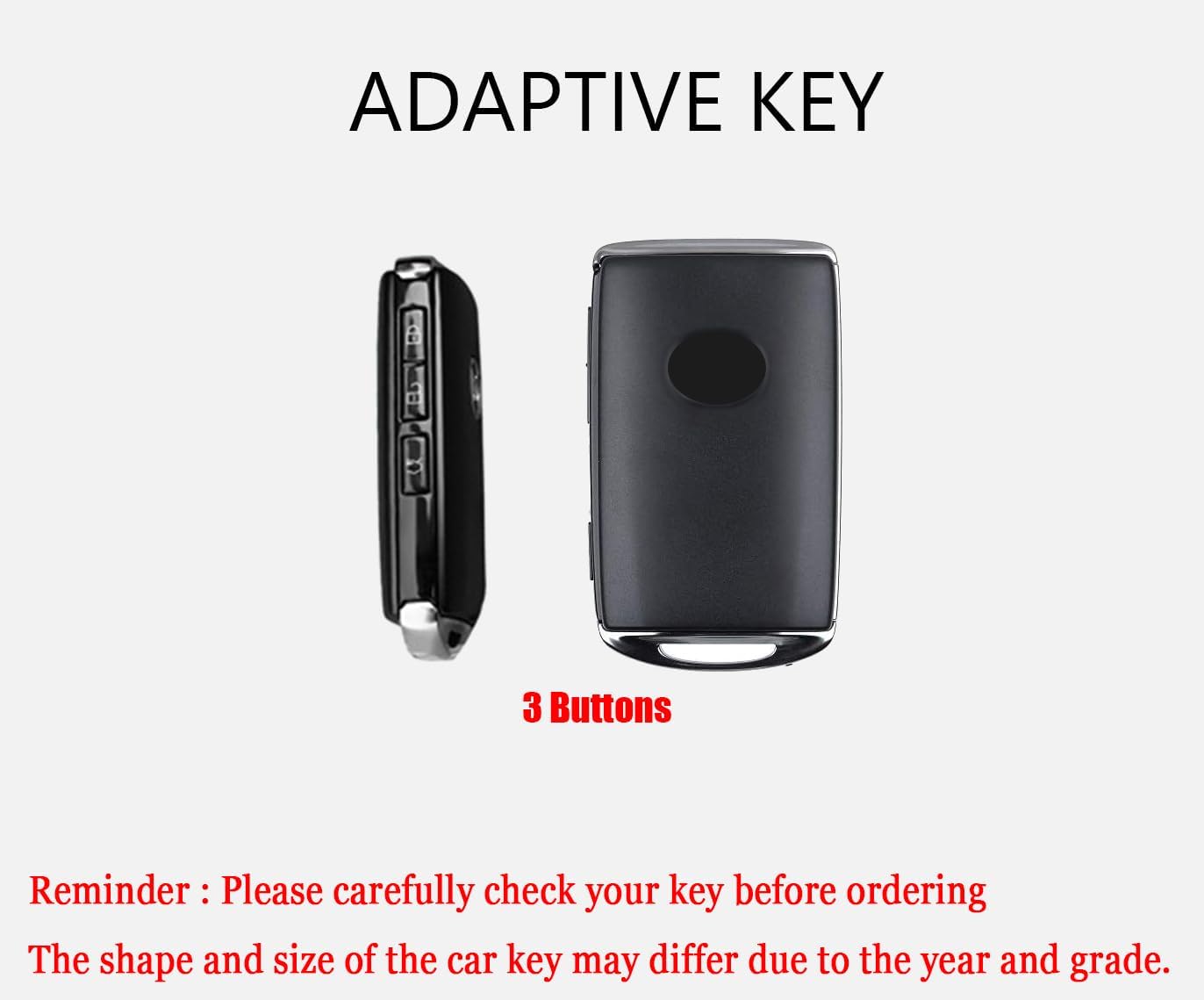 HIBEYO Leather Key Fob Cover 3 Buttons for Mazda 3 Alexa CX-30 CX-3 CX-5 CX-7 CX-9 CX-4 2020 2021 2022 Smart Remote Auto Key with Key Chains Accessories-Yellow