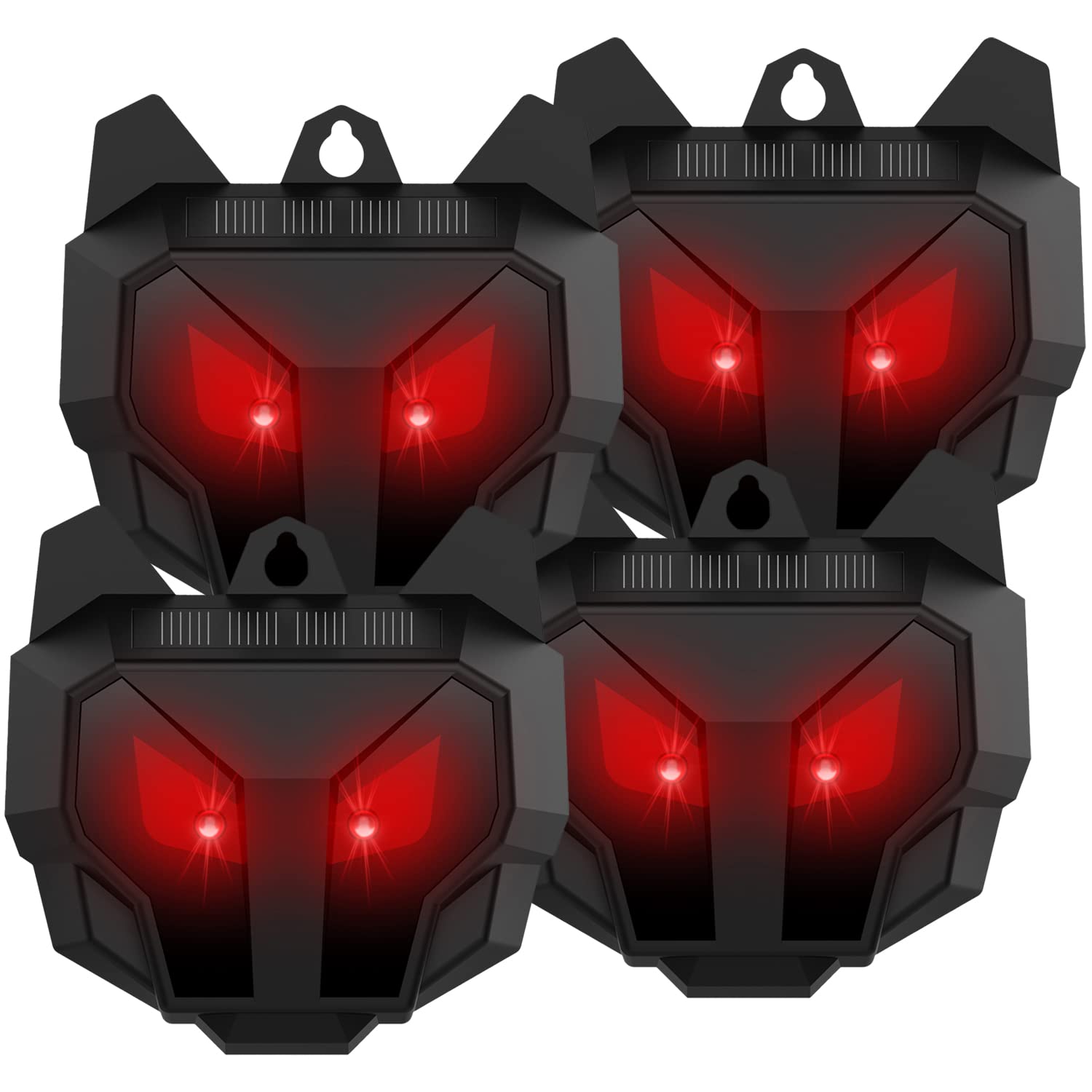 4PCS Solar Predator Control Light - Animal Deterrent Repellent - Fox Deterrents for Gardens - Deer Repellent Devices - Cat Repellent - Fox Repellent- Cat Scarer for Gardens