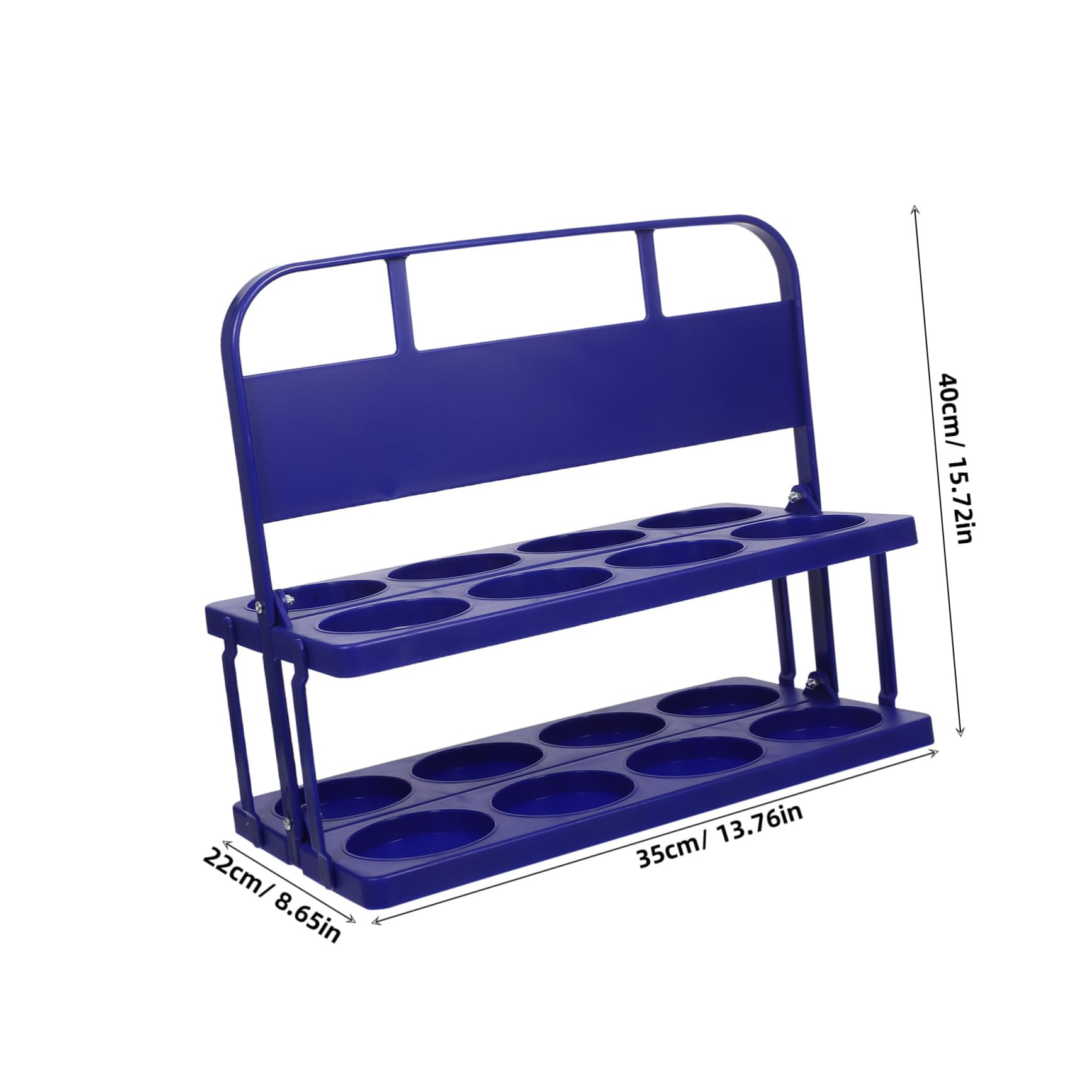Amosfun Portabevande Pieghevole in Plastica Blu, Portabicchieri con Manico per 8 Tazze, Facile da Riporre, per Calcio e Feste