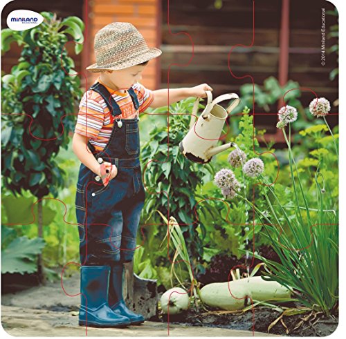 Puzles progresivos infantiles Miniland de plantas para aprender jugando 2