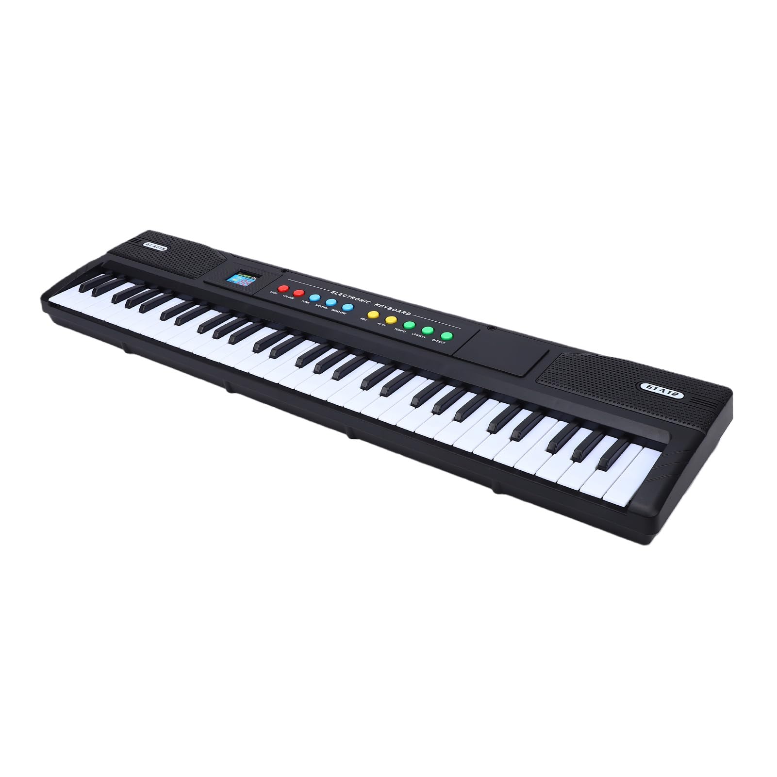 AUNMAS Tastiera Elettronica per Pianoforte a 61 Tasti, Tastiera Musicale Portatile in ABS con Microfono, 8 Toni 16 Ritmi Registrazione Riproduzione Modalità Didattica per Principianti Adulti