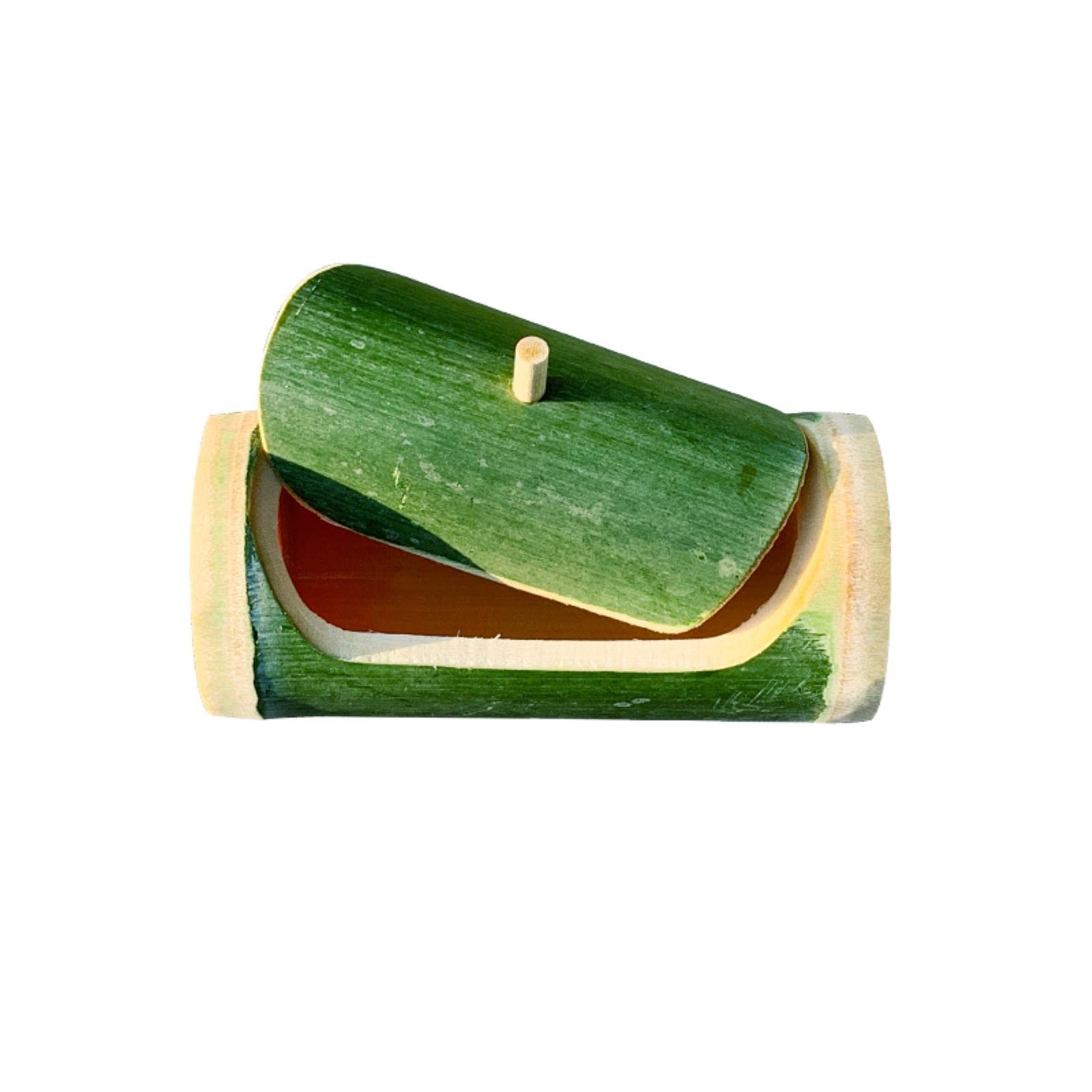 KINHA Handmade Natural Bamboo Steamed Rice Barrels Green Steaming Cup Soup Bowl Healthy Life Steaming with Lid