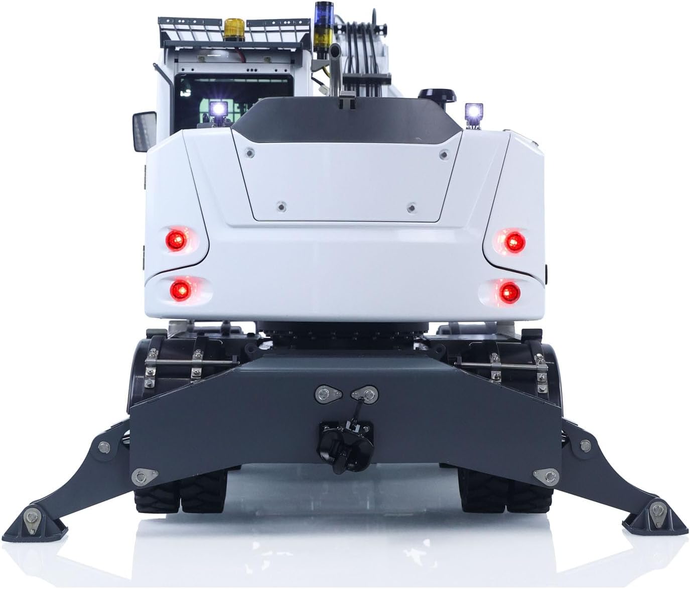 TOUCAN RC HOBBY 1/14 Metal 3Arms Remote Control Hydraulic Wheeled Excavator LR914 8CH Reversing Valve Lights Sounds Manual Quick Coupler for Age 18+