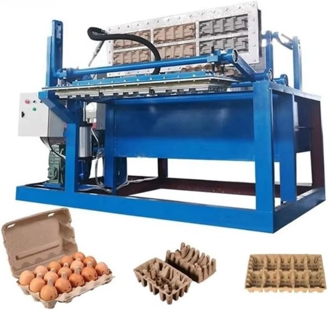 Industrial Pulp Molding Machine Automatic Egg Tray Forming Line High-Speed Production 1500pcs/H Heavy-Duty Paper Carton Equipment for Large Packaging Plants Waste Recycling