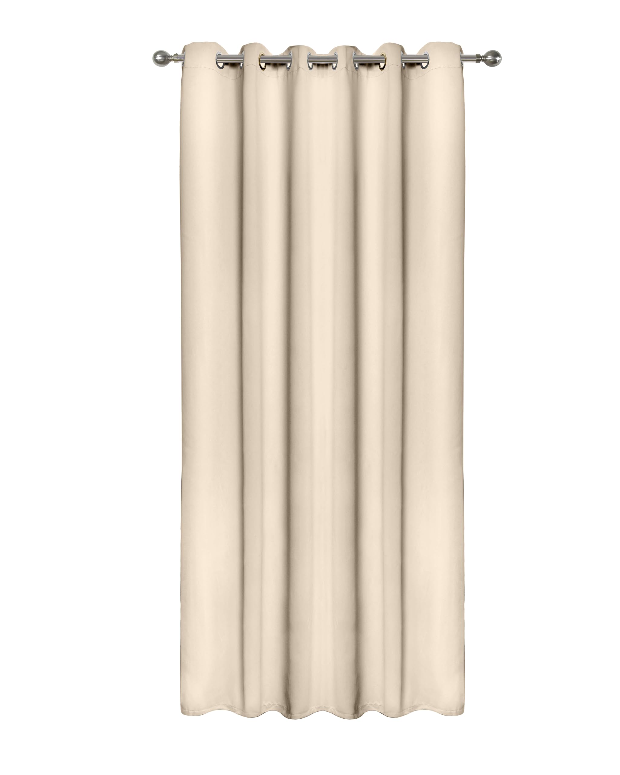 Julian Charles Cream Cali Natural Thermal Blackout Eyelet Door Curtain - W 117Cm (46") X L 213Cm (84")
