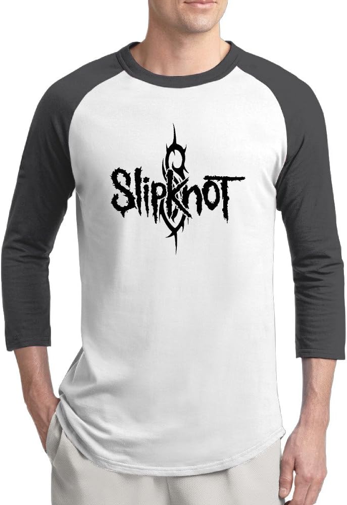 Men 3/4 Sleeve Slipknot Mick Thomson Logo Iowa Raglan Shirts Crazy Baseball Shirts