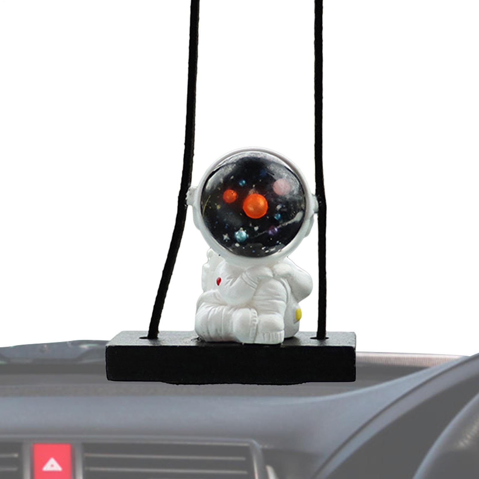 Astronaut Hanging for Car Mirror - Cute Oscillating Astronaut Interior Mirror Charm Ornament Car Pendant Accessory, Astro Dashboard Decoration