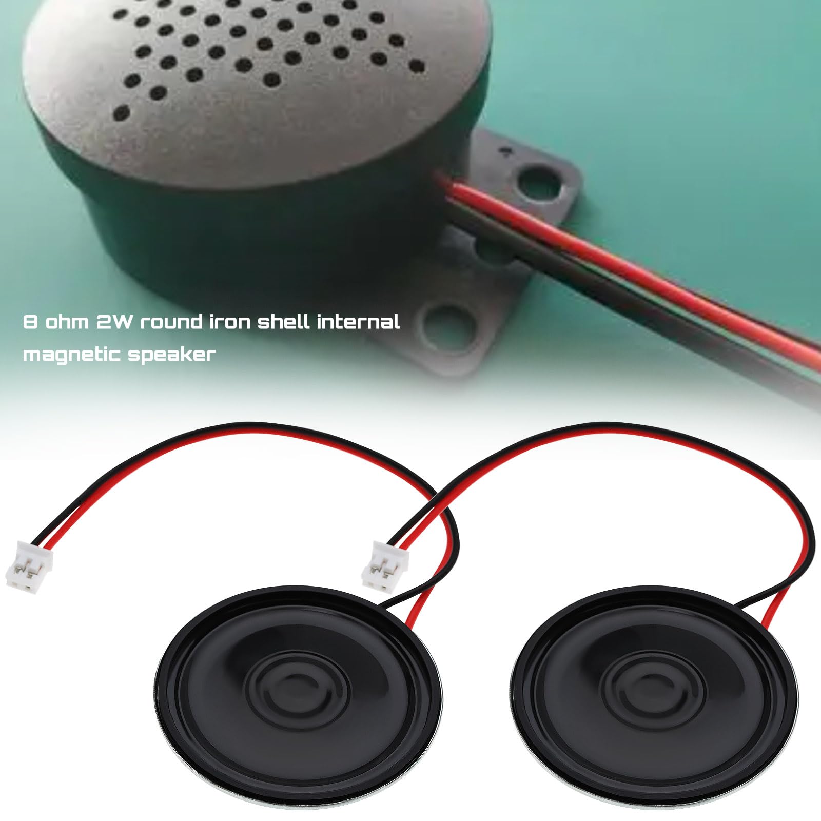 Altoparlante magnetico 2 W 8 Ohm di forma rotonda altoparlante con connessione JST-PH2.0 Diametro 40 mm Micro altoparlante interno con filo