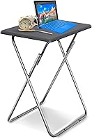Vista 17 de Garden 4 you Mesa plegable para TV, mesa de comedor para TV con parte superior de MDF resistente, bandejas de comedor para sala de estar sin Negro