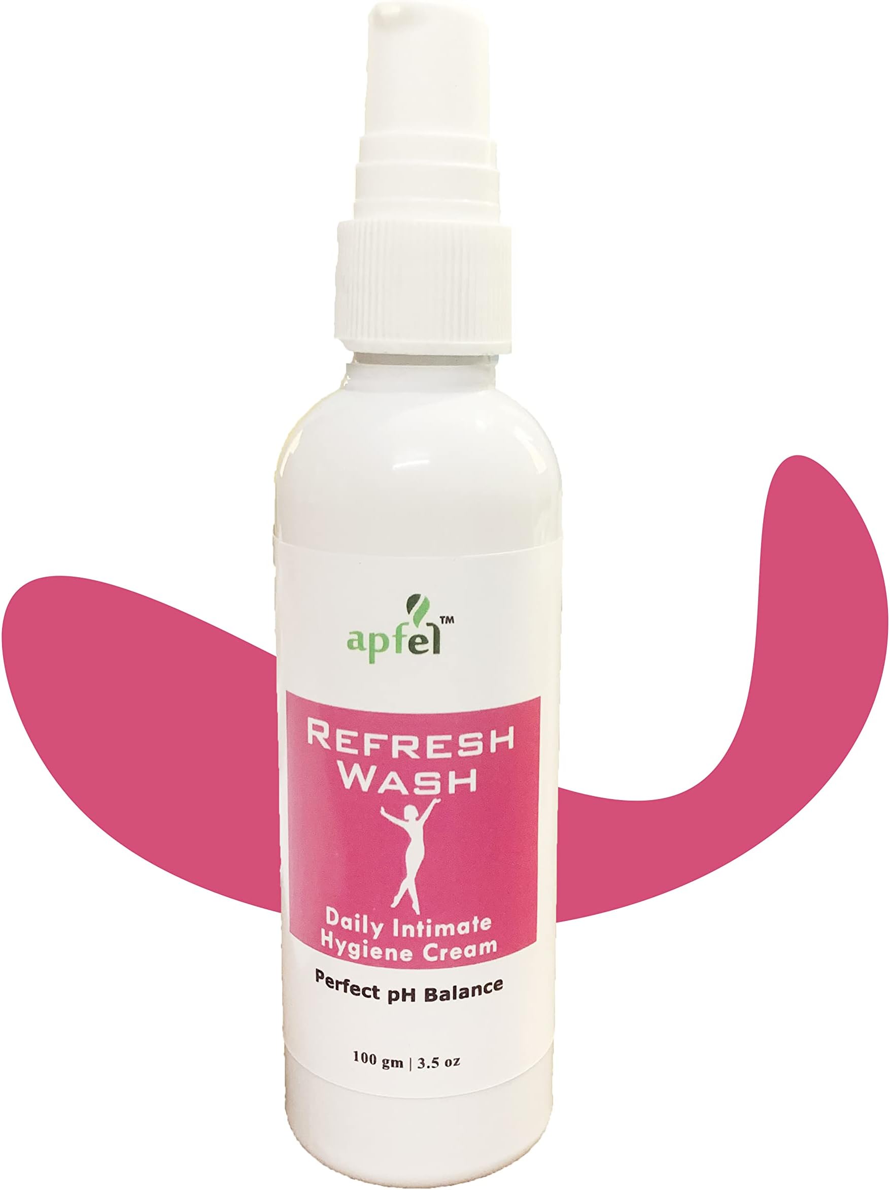 Apfel Refresh Intimate wash Sensitive Cleanser, Helps maintain Vaginal pH balance, Soothes from Dryness, Itchiness, Irritation and Rashes 100 ml