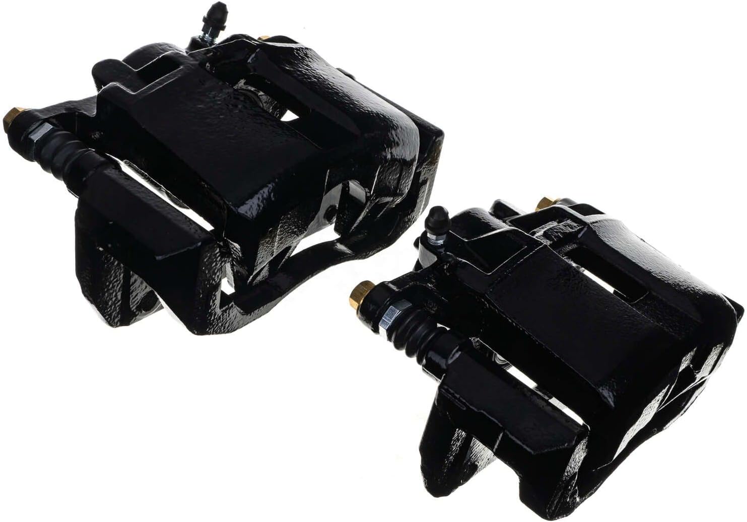 Power Stop S2584BLK Front Pair of High-Temp Black Powder Coated Calipers