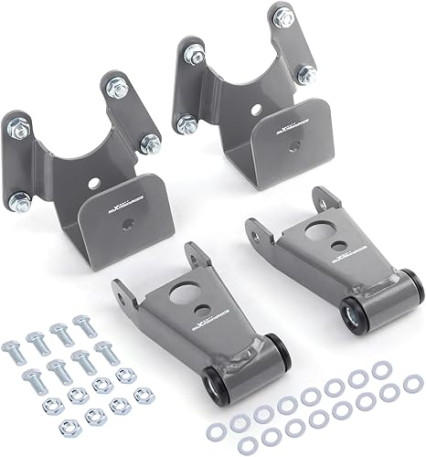 Tuningsworld Kit de suspensión y grillete de 4 pulgadas, kits de bajada para Dodge Charger Ram D100 D150 All Cabs 1972-1993 2WD