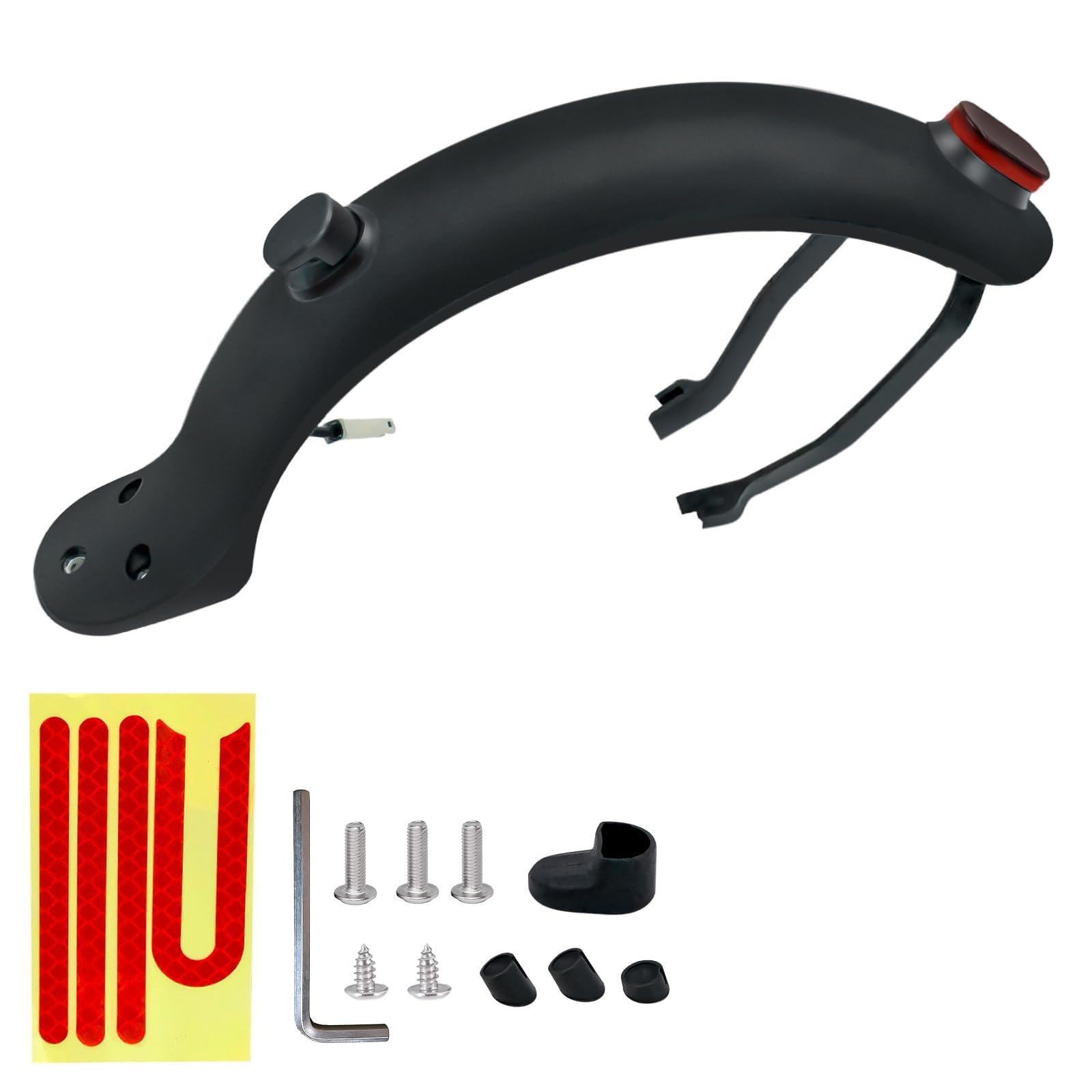 Guardabarros Trasero para Patinete, Luz trasera, Guardabarros, Kit de Accesorios para Patinete Eléctrico Compatible con Scooters Xiaomi M365 y M365 Pro