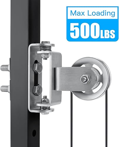 Miniatura 4 de Sistema de polea de cable para estante de sentadillas, bloques de polea de gimnasio, polea giratoria montada en rack de 180 grados, polea giratoria