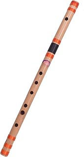 Foora Musical Professional C Scale 8 Hole Bamboo Flute Bansuri with Re-sham Thread Hand Made Bamboo Flute Size 48 cm Beginners/Musician (Export in U.S.A, Canada, Mexico) (Natural)
