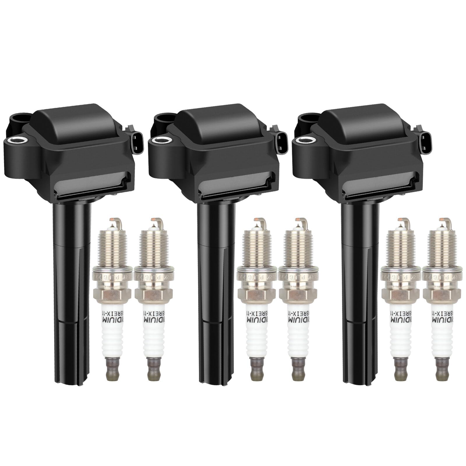 Photo 1 of NON-FUNCTIONAL, PARTS ONLY-----------------------ECCPP UF155 3 ignition coils with 6 iridium Spark Plugs 7092,for Toyota,for Lexus Avalon Camry Sienna Solara ES300 90919-02215,90080-19012,9008019012,9091902215,88921336,DMB1143
