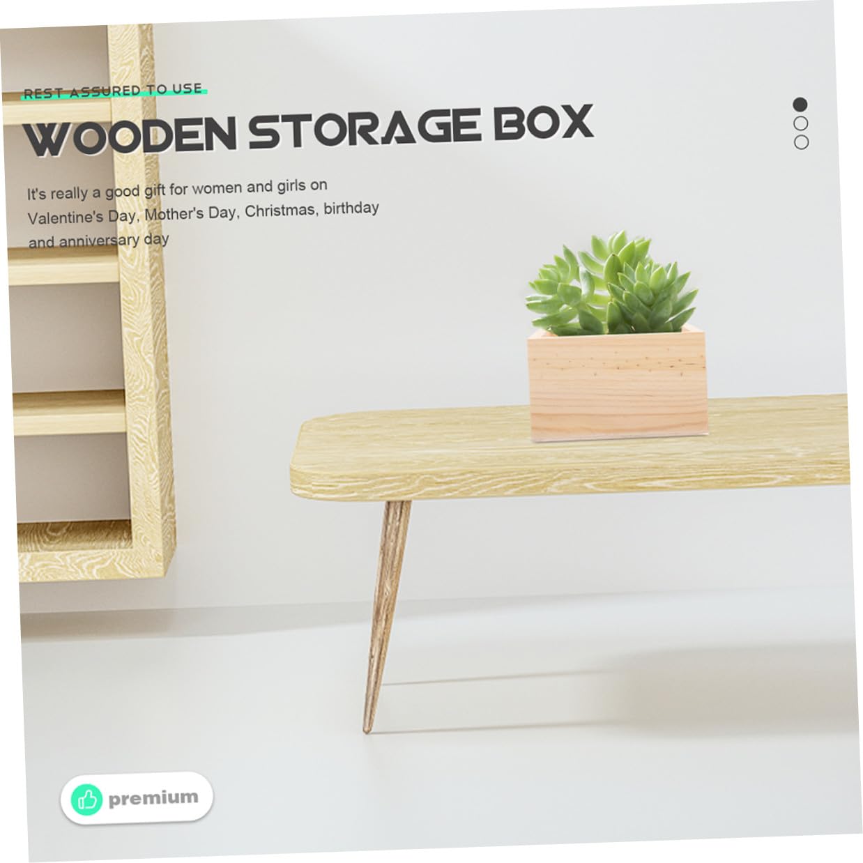 4 piezas Cajas de Madera sin Tapa Organizadores de Escritorio Multifuncionales para Joyas y Manualidades Contenedores de Almacenaje Artesanales Compactos para Oficina y Decoración