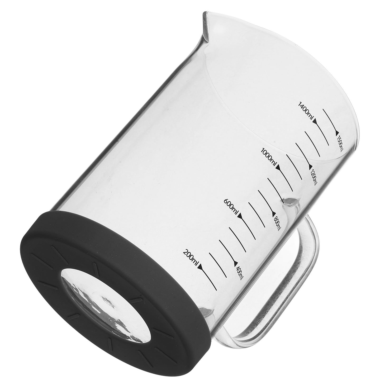 TOYANDONA Misurino in Vetro Borosilicato 1500 Ml Beccuccio Facilitato per Versamento Adatto a Hotel e Uso Quotidiano per Misurazioni Precise