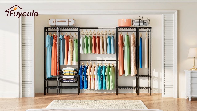 Appendiabiti Da Terra Fuyoula - Metallico, Regolabile 249-297cm, Porta Fino A 500kg - Foto 7