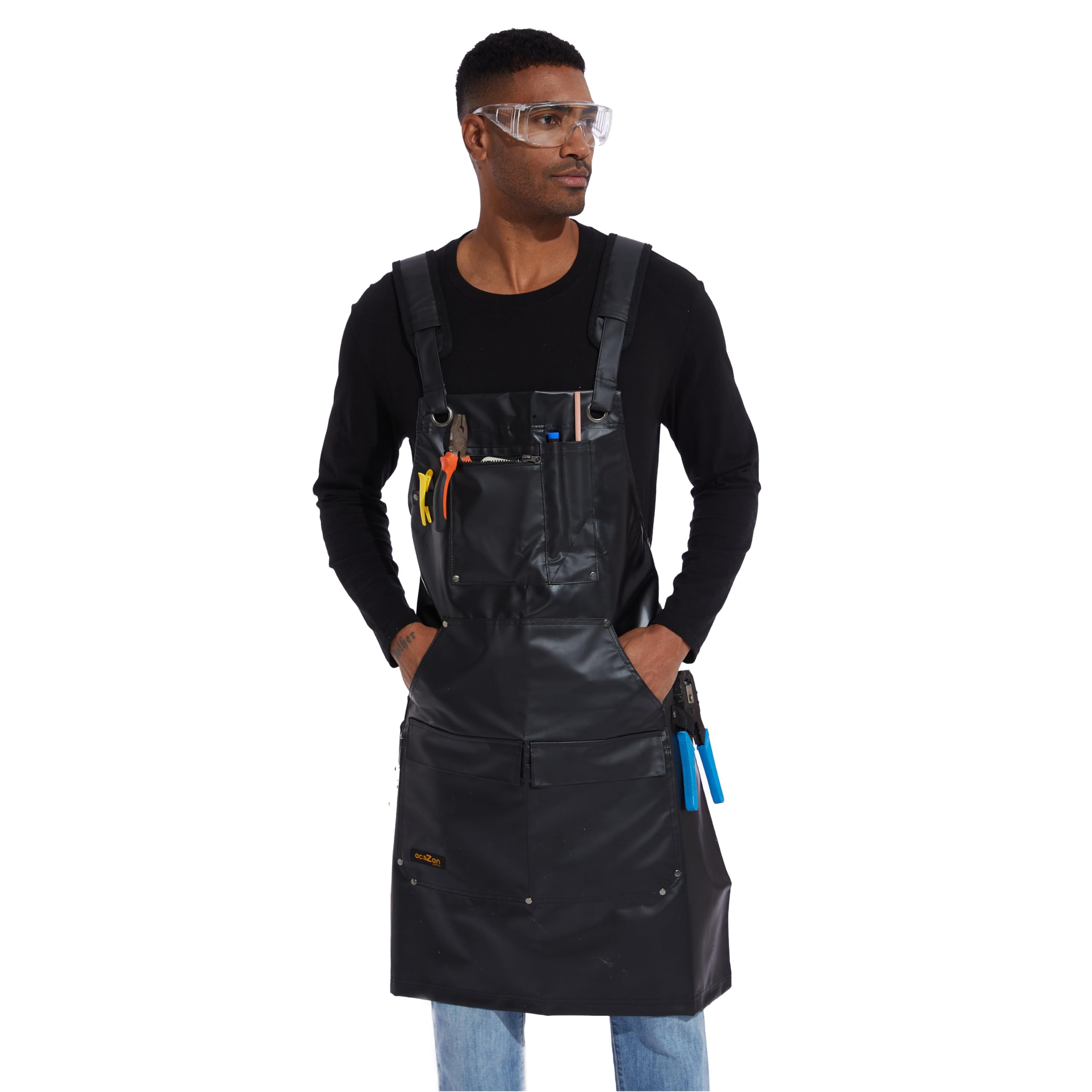 Tablier Adulte En Toile Cirée PVC – Motif Canard Et Goélands, Longueur 75 Cm, Facile à Nettoyer, Imperméable, Fabriqué Au Royaume-Uni