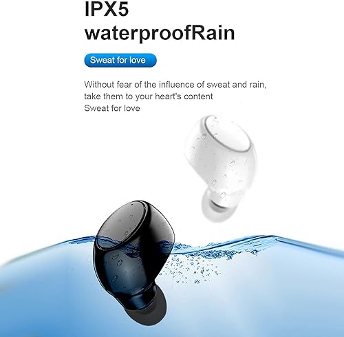 Miniatura 4 de OAVQHLG3B Auriculares inalámbricos Bluetooth Auriculares inalámbricos BT Auriculares estéreo intrauditivos deportivos con micrófono Auriculares