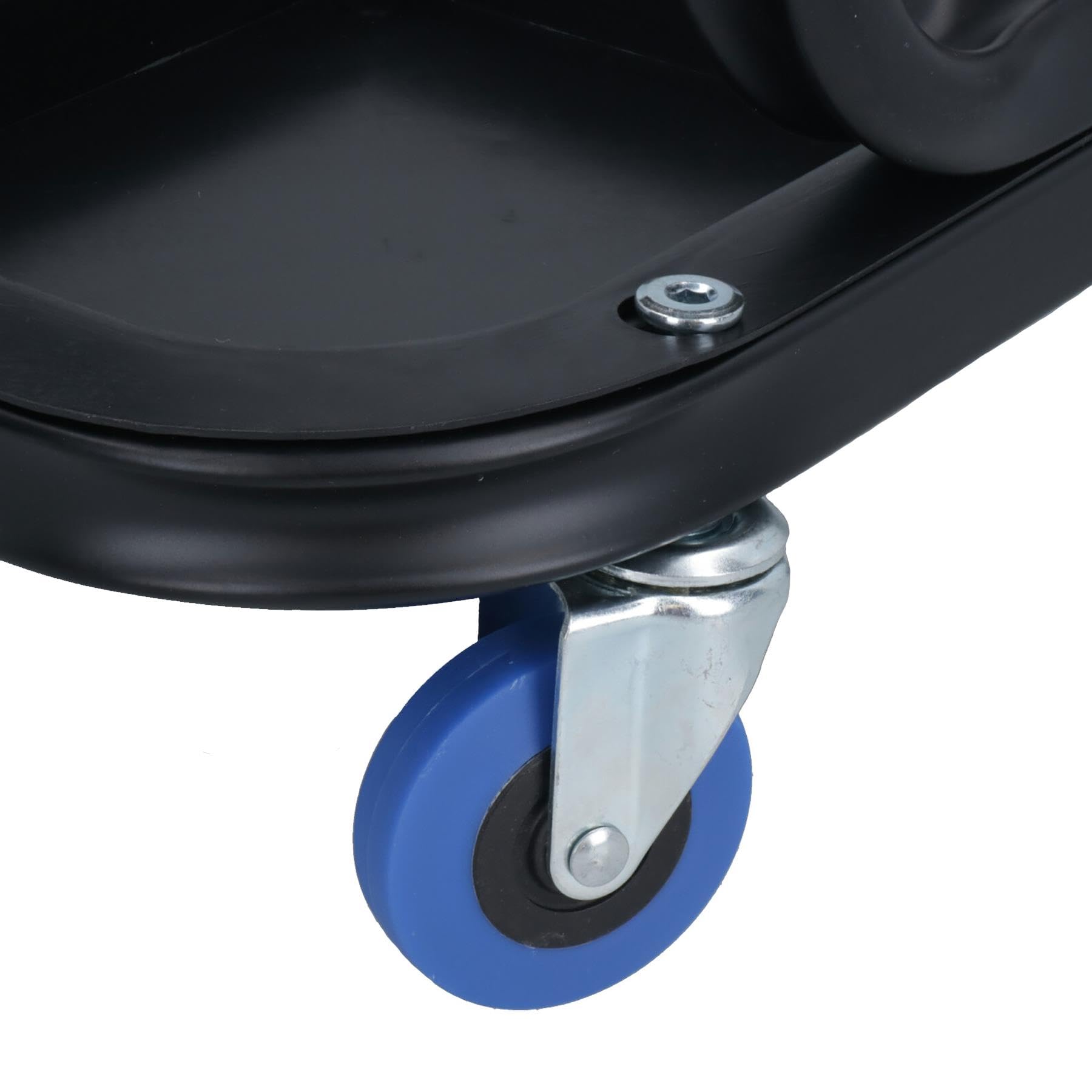 AB Tools Sedia da officina con rotelle imbottite, con ruote girevoli