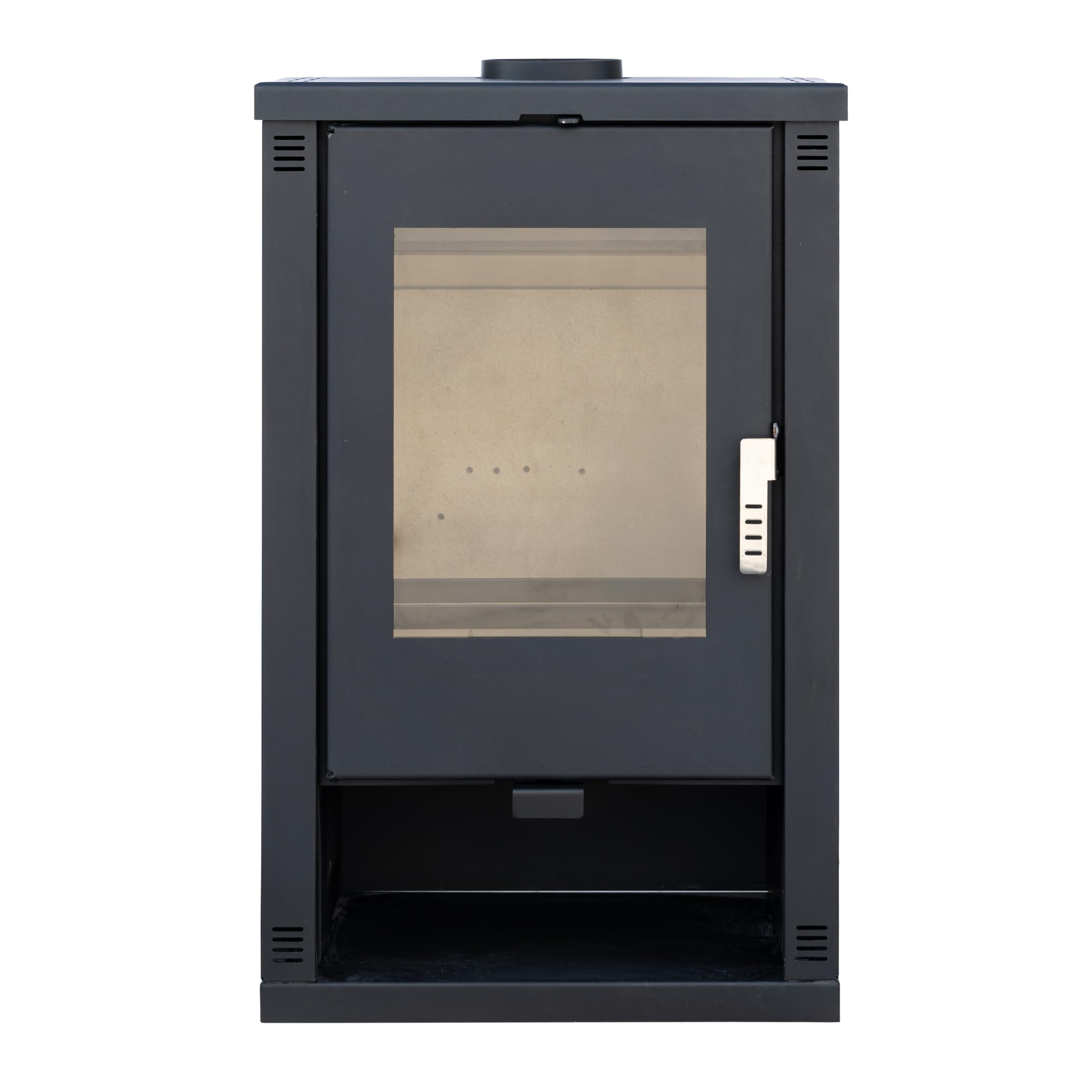 ALAZ Mouse K10M Kaminofen 10 kW – Schwarz | Holzofen mit Schamott-Brennkammer & großem Sichtfenster | Für Holzscheite bis 50 cm | Energieeffizienzklasse A+