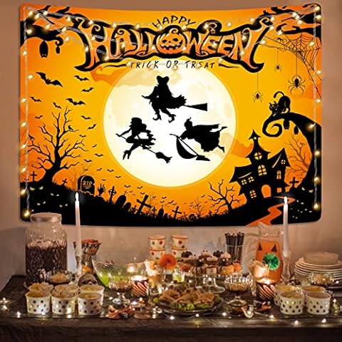 Aipon Halloween Tapestry (Yellow, 48'' × 36'') Cover