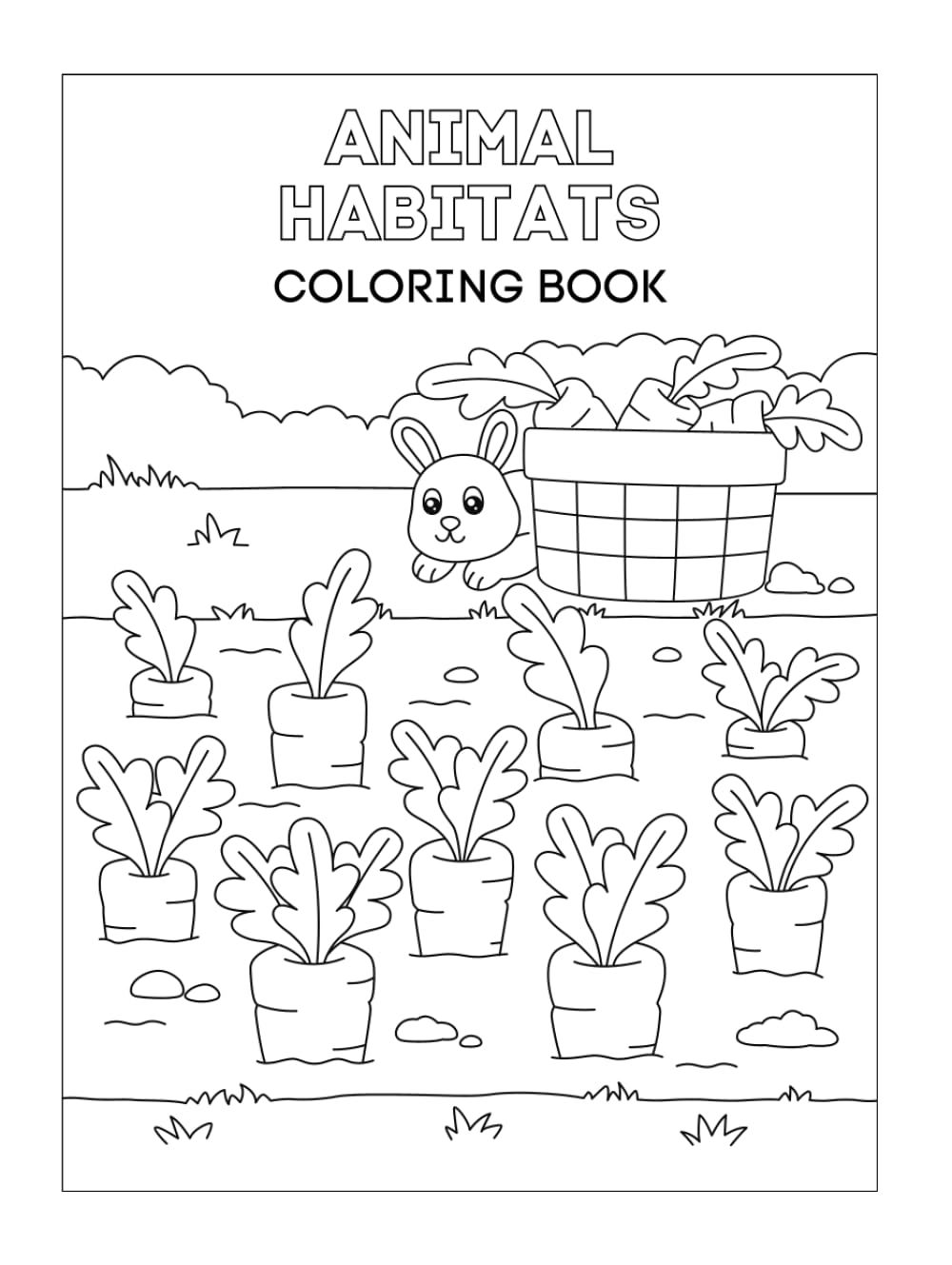 Animals Habitats: Coloring Book