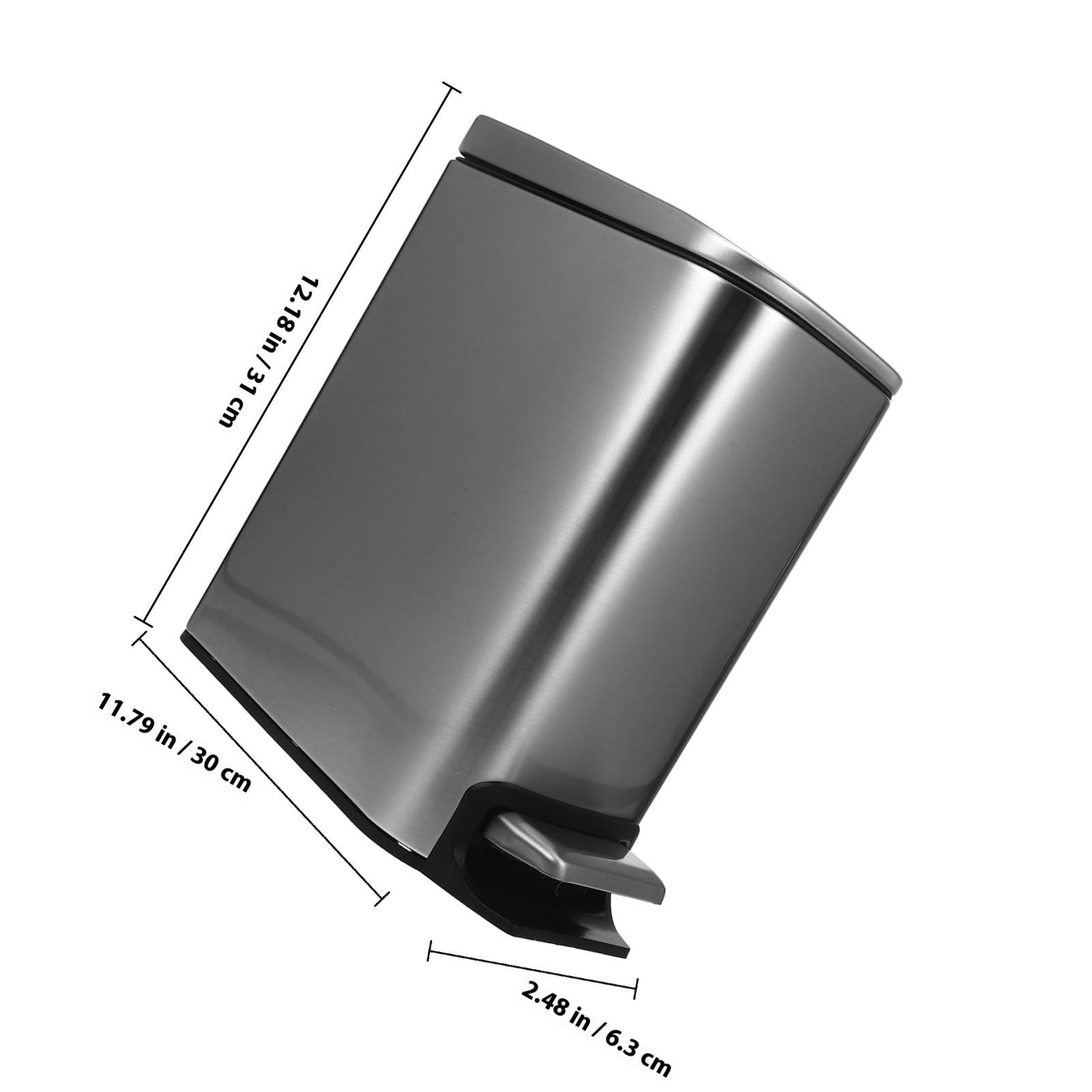 Homoyoyo Cubo de Basura del Baño 6l de Acero Inoxidable Pedal