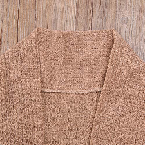 Girls Casual Cardigan Open Front Long Sleeve Knit Sweater Outwear Fall Winter Clothes for Toddlers 2-7 Years4