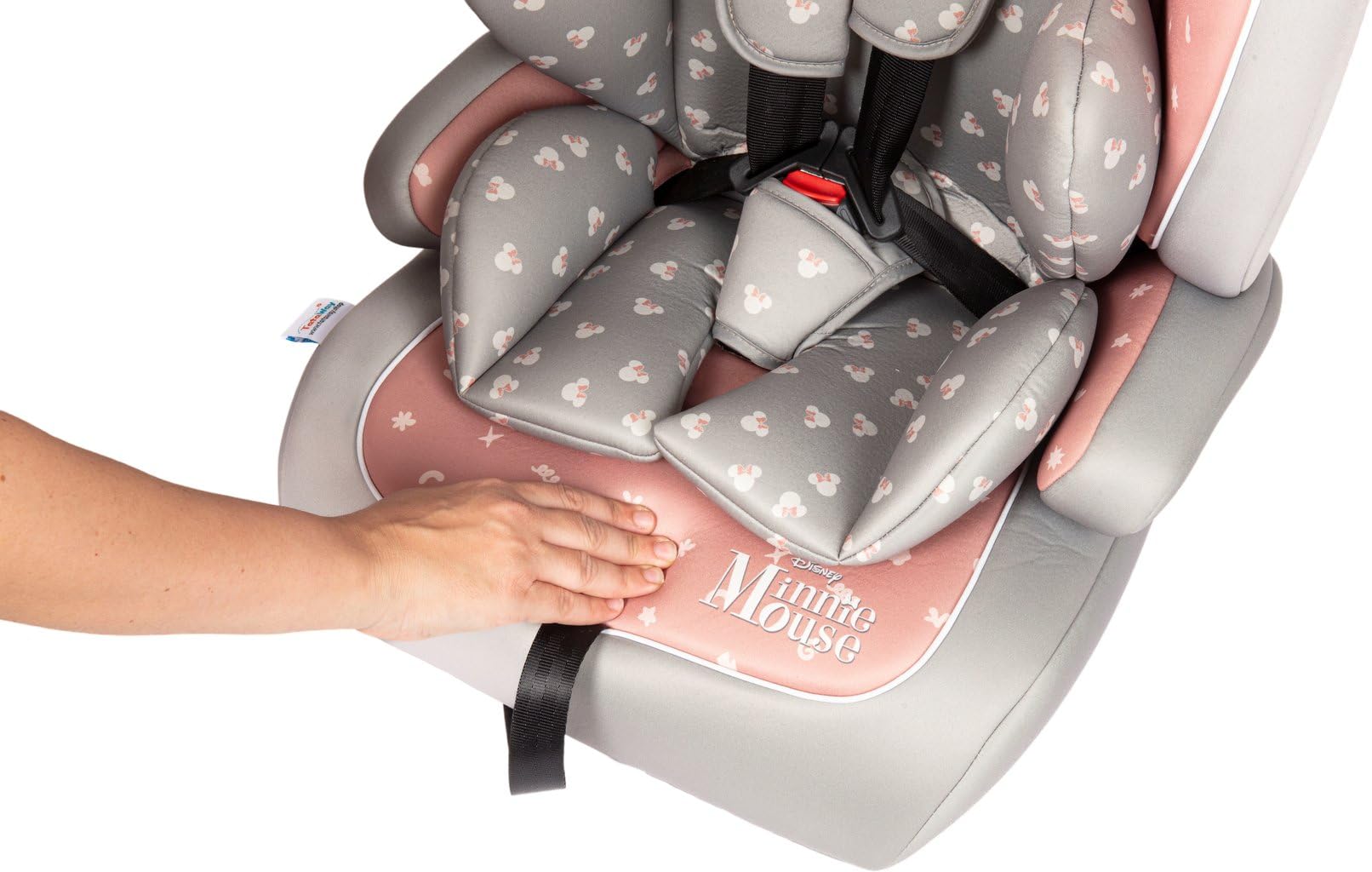 Fotelik Samochodowy Disney Minnie I-Size R129. Fotelik Bezpieczeństwa Dla Dziecka O Wysokości Od 76 Do 150 Cm. Regulowany Zagłówek I Wyściółka.
