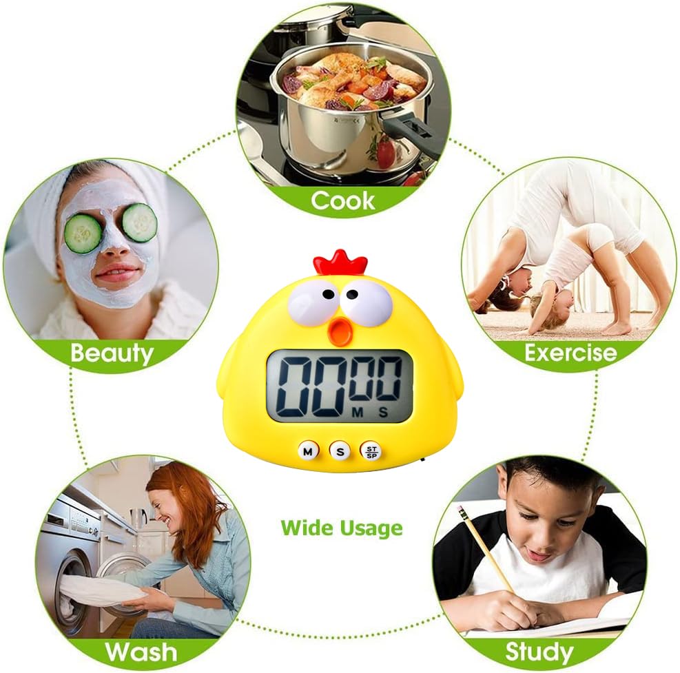 Time Timer Kitchen Timer, Cute Cartoon Animal Countdown Timer, Digital ...