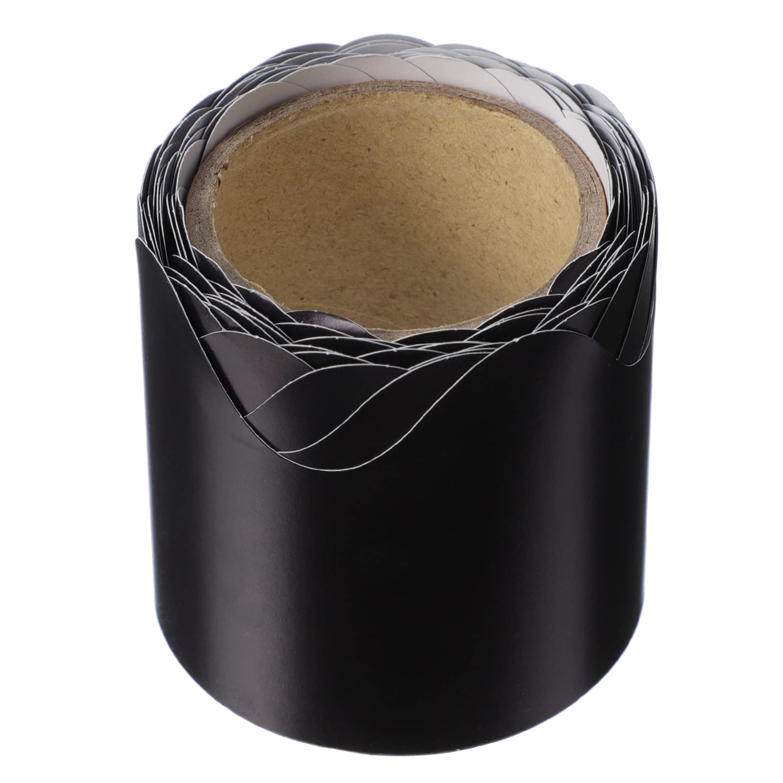 HEALLILY Bulletin Border Trim Black Rolled Border Scalloped Board Trim 5M Decorative Paper Blackboard Chalkboard Trim Decoration for Classroom Store-image-43