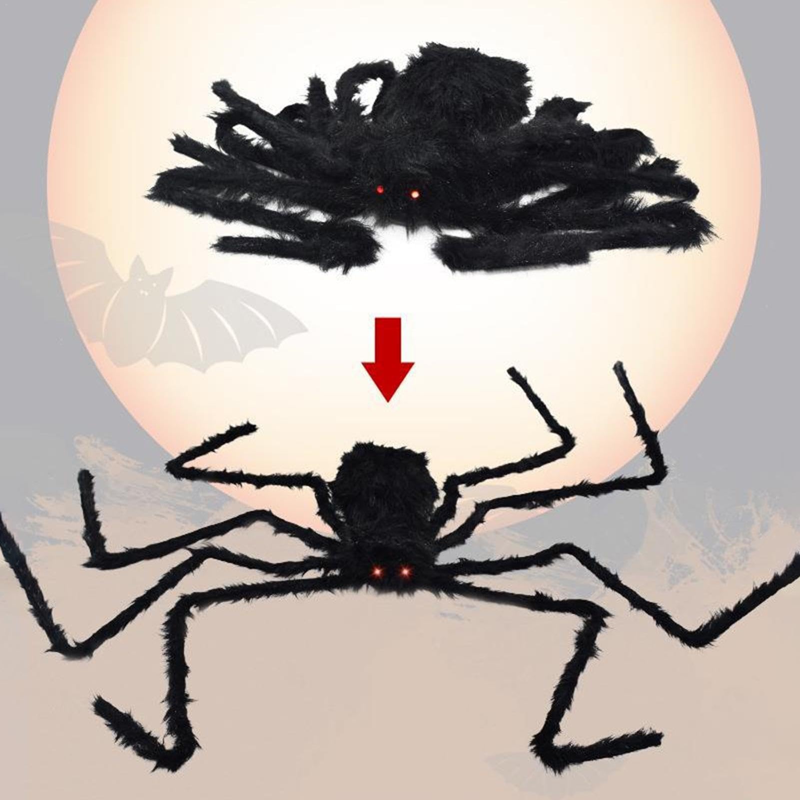 Grande ragnatela decorazioni di Halloween | Controllo vocale