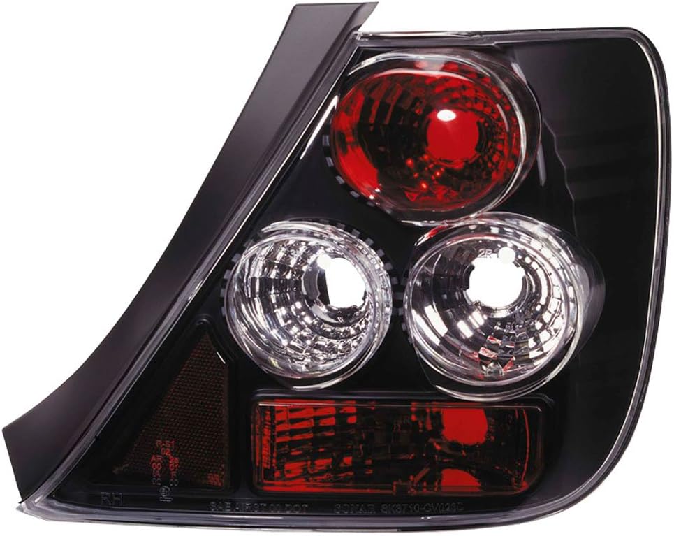 AutoStyle Set Tail Lights compatible with Honda Civic HB 3-doors 2001-2005 - JDM Black