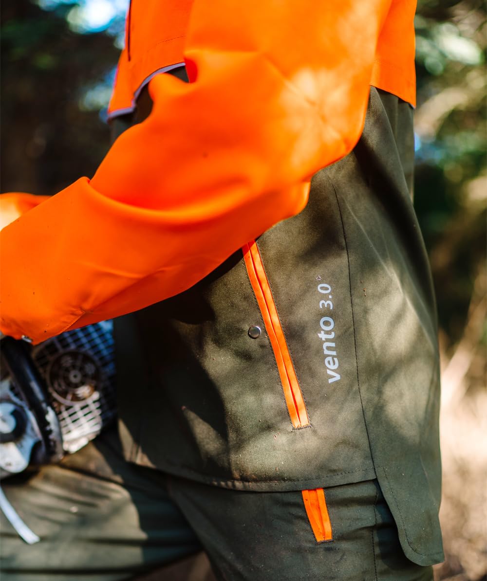 KOX Forstjacke Vento 3.0 Grün/Orange | KWF-Standard | Atmungsaktiv