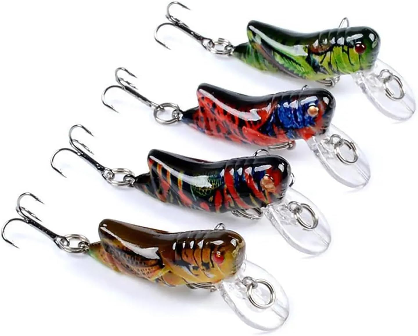 Soft/Hard Fishing Lures Laser Float Minnow Rotating Metal Sinking VIB Vibration Bait Spinner Spoon Little Fat Fishing Goods (Size : Small)