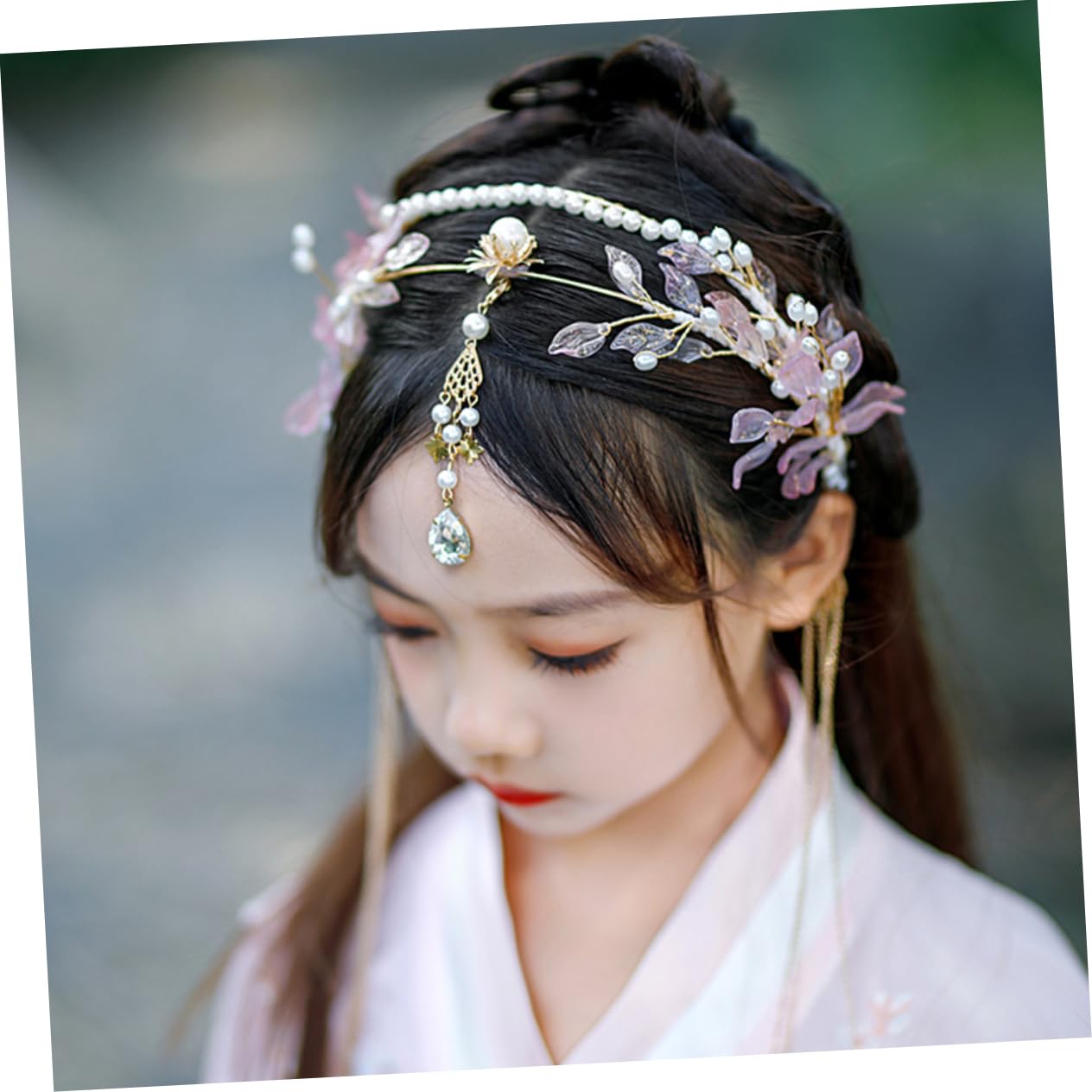 Mikinona Chinesischer Hanfu Kopfschmuck Vintage aus Legierung Retro mit Langen Quasten Elegantes Haaraccessoire für Frauen Geeignet für Alltag und Geschenk