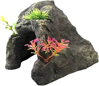 Ipetboom 1Pc Tartaruga Terraço Aquário Ornamento Artesanato Ornamento Decorativo Aquário Répteisoil Decorações De Tartaruga Tanque De Tartaruga Rochas Reptivite Caverna De Tartaruga