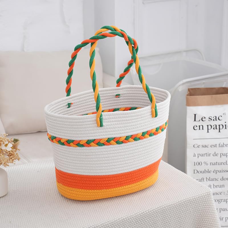 Woven Grocery Rope Purse for Women, Handmade Beach Shoulder Bag, Artistic One-of-a-Kind Handbag4