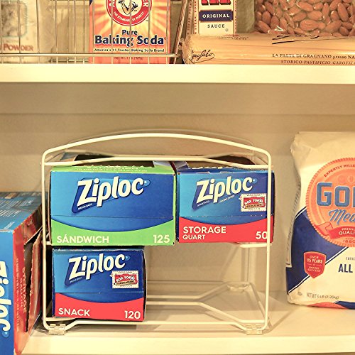 SimpleHouseware Kitchen Wrap Organizer Rack, White