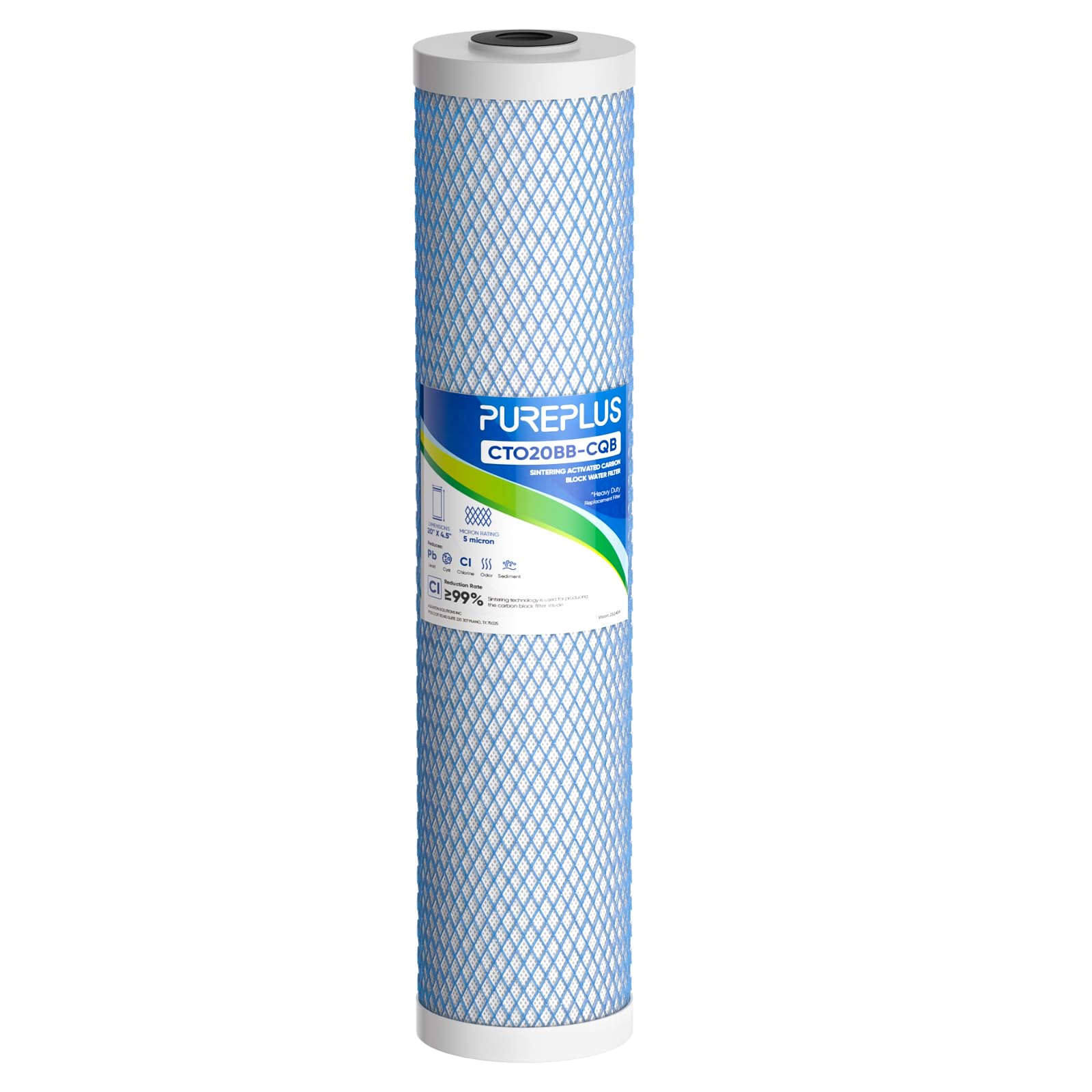 Filtre à eau de rechange au charbon actif pour système résidentiel