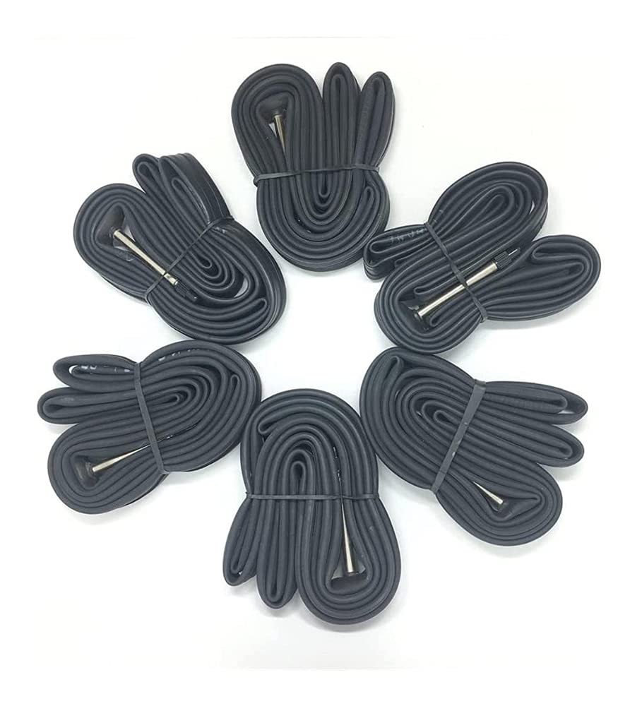 LXRZLS 6PCS Bike Road Bicycle Tire Inner Tubes Butyl 700x18 / 25C FV-60mm Smooth Presta Valve