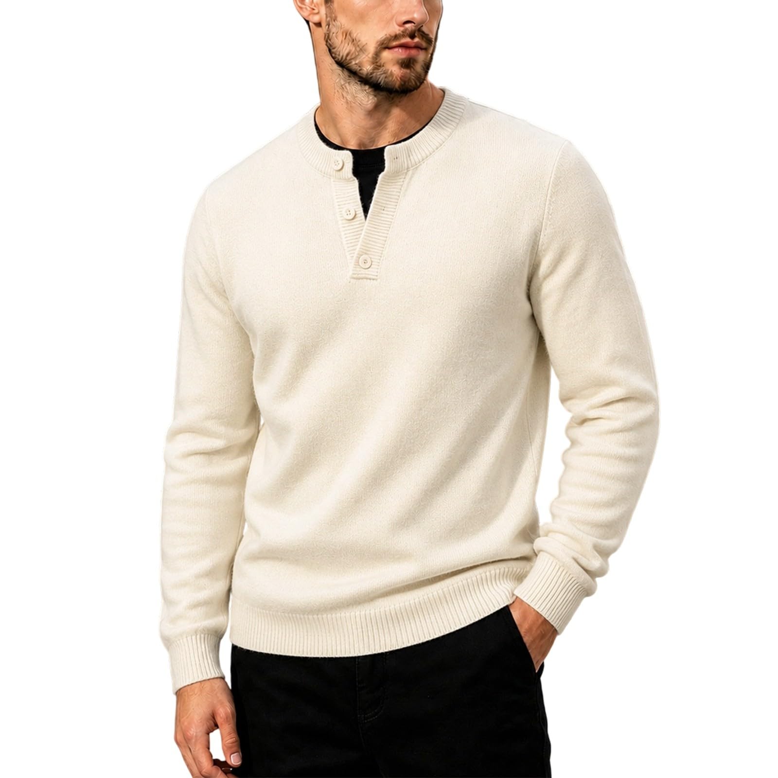 Maglione da Uomo a Due Pezzi in Maglia, Capospalla Casual in Maglia