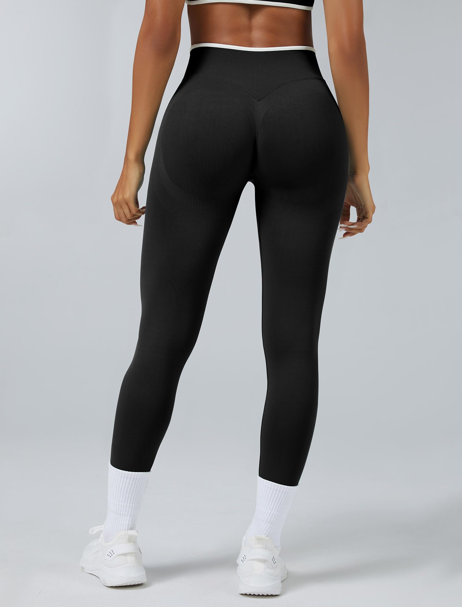 Odizli Leggings deportivos para mujer, cintura alta, push up, forma de botín, opacos, para gimnasio, yoga, largos, leggins deportivos
