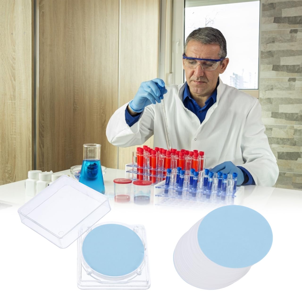 Gatuida 50 filtri a membrana idrofila Ca-cn-cn-membrana micellulosa, indispensabili per applicazioni di laboratorio e farmaceutiche